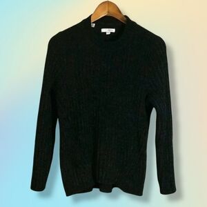 Jachs Girl Friend Black Ribbed Sweater